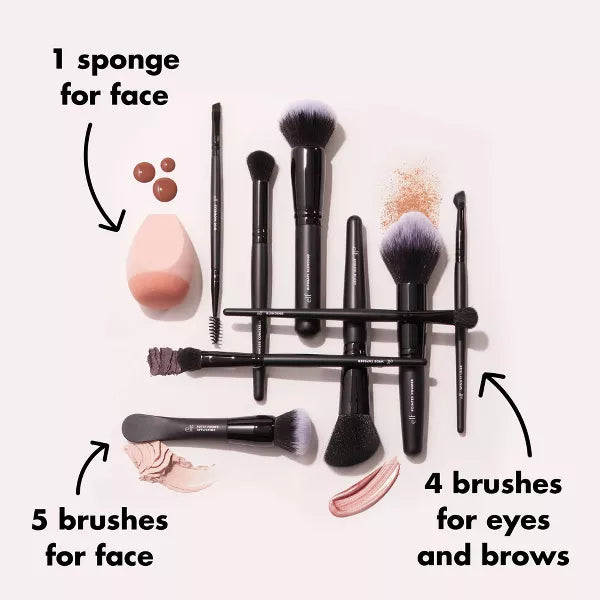 e.l.f. Ten Out of Ten Makeup Brush Set - 10ct